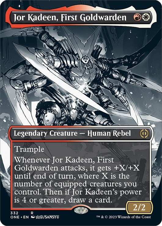 Image for Jor Kadeen, First Goldwarden (Borderless) (332) [Phyrexia: All Will Be One]