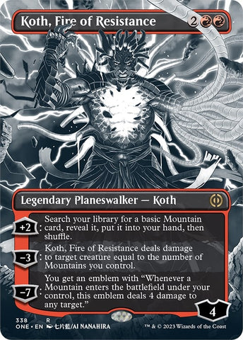 Image for Koth, Fire of Resistance (Borderless) (338) [Phyrexia: All Will Be One]
