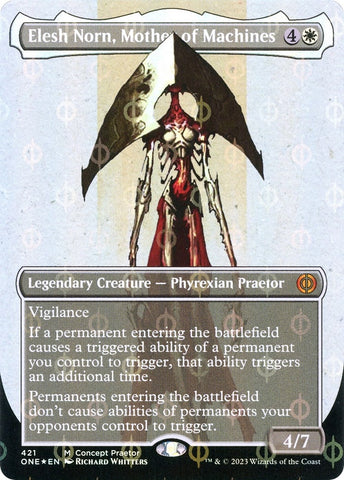 Image for Elesh Norn, Mother of Machines (Concept Praetor) (Step-and-Compleat Foil) (421) [Phyrexia: All Will Be One]