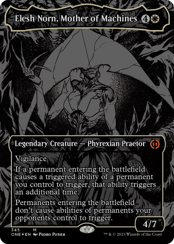 Image for Elesh Norn, Mother of Machines (Oil Slick Raised Foil) (345) [Phyrexia: All Will Be One]