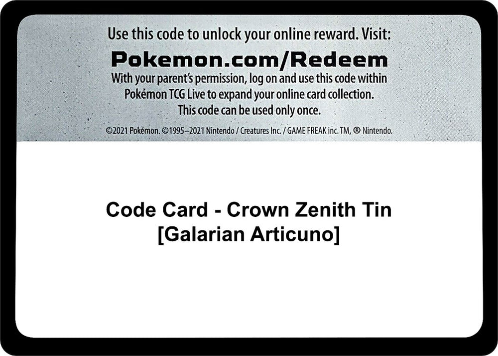 Image for Code Card [Crown Zenith]