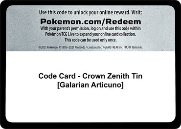 Image for Code Card [Crown Zenith]