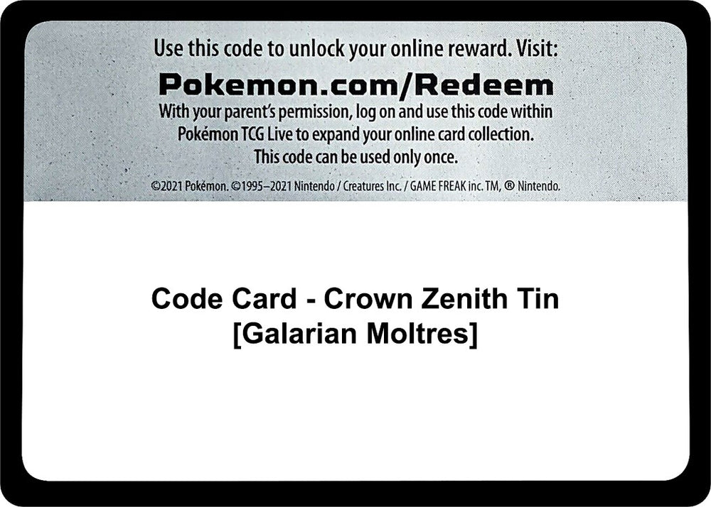 Image for Code Card [Crown Zenith]