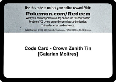 Image for Code Card [Crown Zenith]