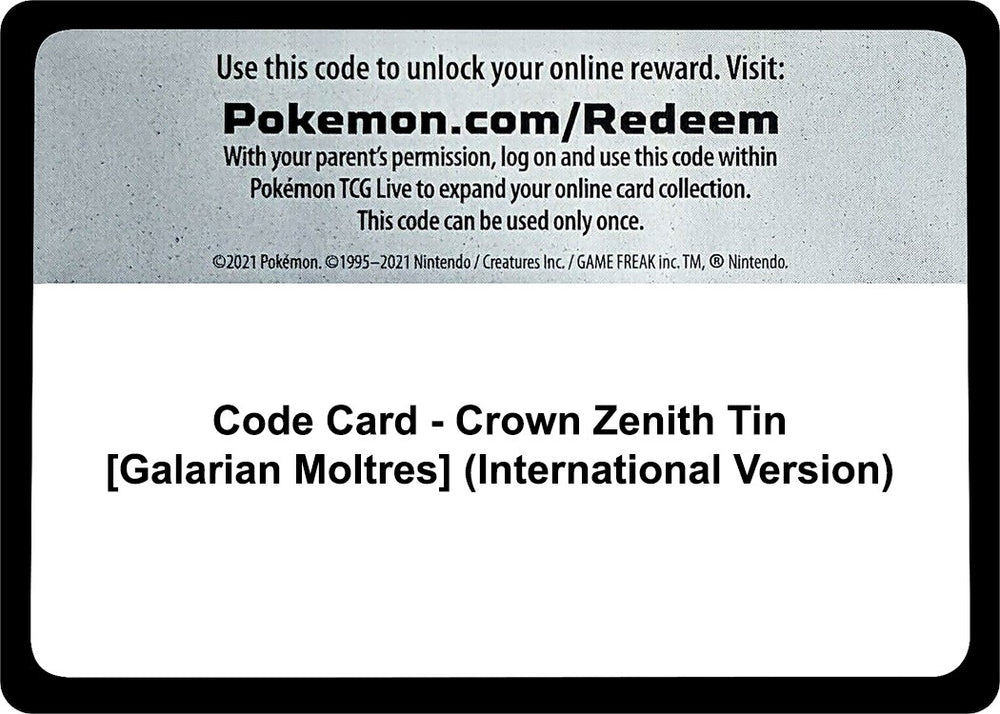 Image for Code Card [Crown Zenith]