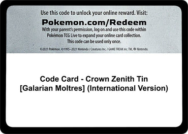 Image for Code Card [Crown Zenith]