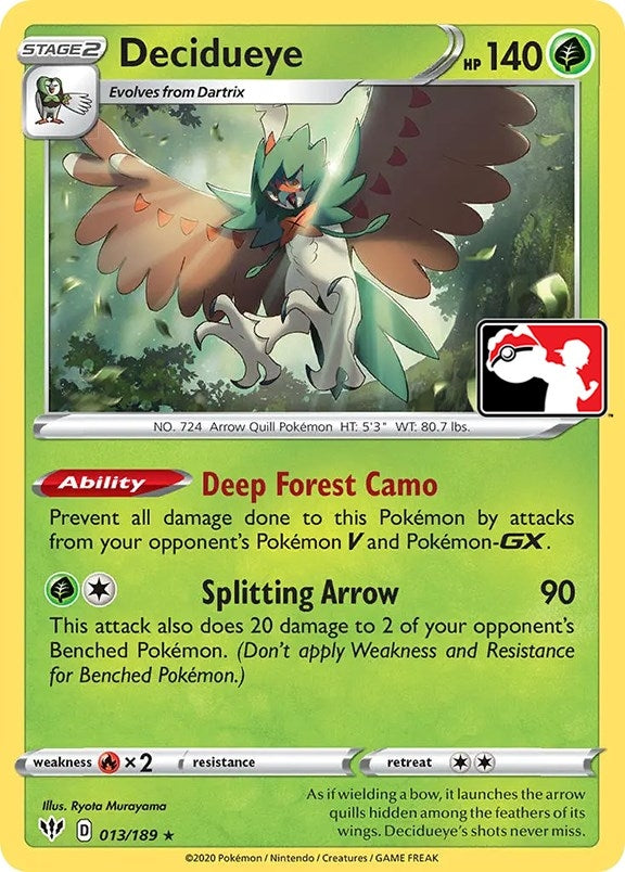 Image for Decidueye (013/189) [Prize Pack Series Cards]