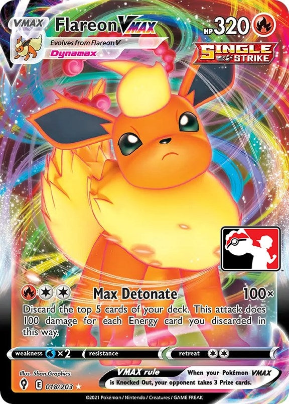 Image for Flareon VMAX (018/203) [Prize Pack Series Cards]