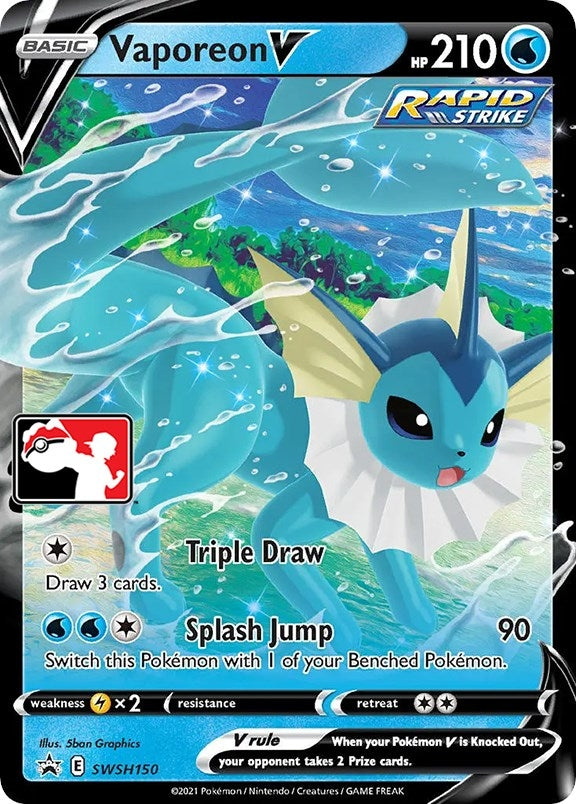 Image for Vaporeon V (SWSH150) [Prize Pack Series Cards]