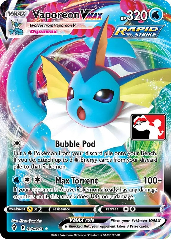 Image for Vaporeon VMAX (030/203) [Prize Pack Series Cards]