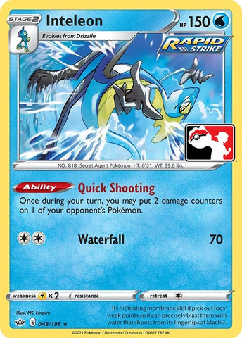 Image for Inteleon (43) (043/198) [Prize Pack Series Cards]