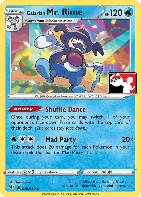 Image for Galarian Mr. Rime (036/189) [Prize Pack Series Cards]