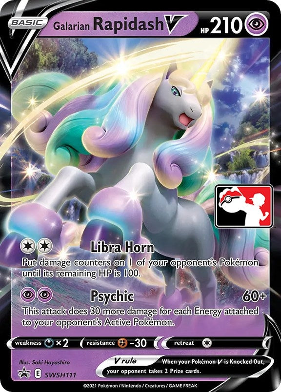 Image for Galarian Rapidash V (SWSH111) [Prize Pack Series Cards]