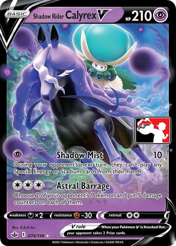 Image for Shadow Rider Calyrex V (074/198) [Prize Pack Series Cards]