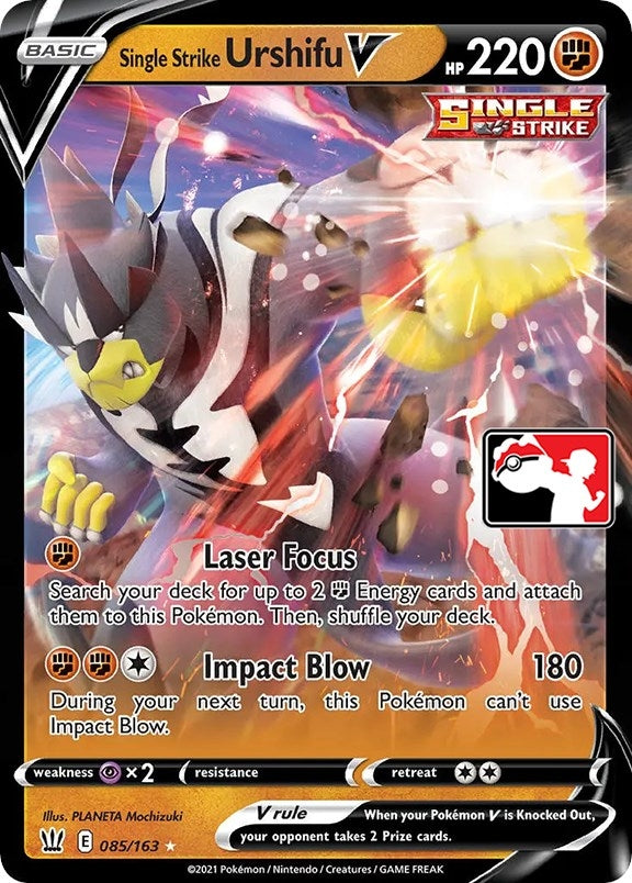 Image for Single Strike Urshifu V (085/163) [Prize Pack Series Cards]