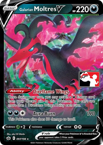 Image for Galarian Moltres V (097/198) [Prize Pack Series Cards]