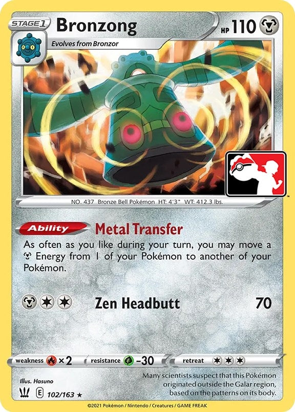 Image for Bronzong (102/163) [Prize Pack Series Cards]