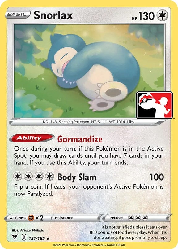 Image for Snorlax (131/185) [Prize Pack Series Cards]