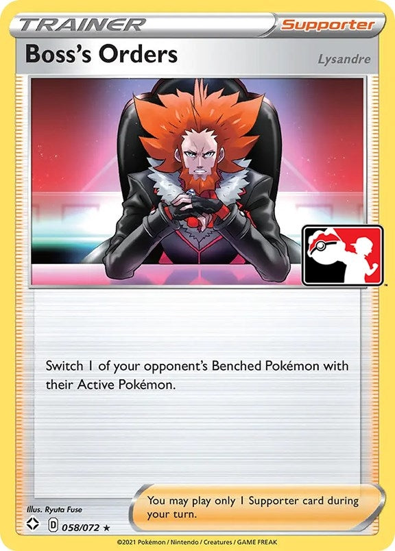 Image for Boss's Orders (058/072) [Prize Pack Series Cards]