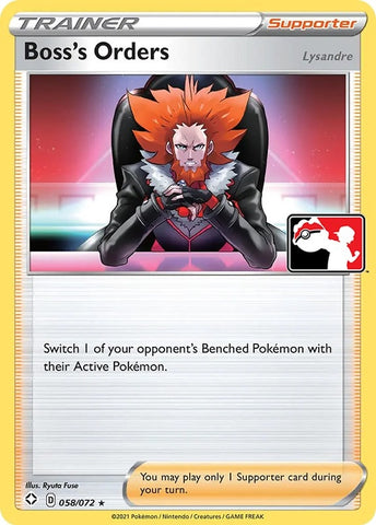 Image for Boss's Orders (058/072) [Prize Pack Series Cards]