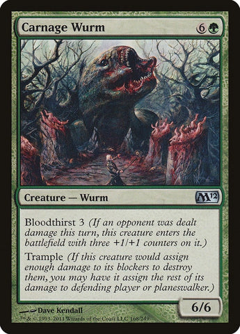 Image for Carnage Wurm (168) [Magic 2012 (M12)]