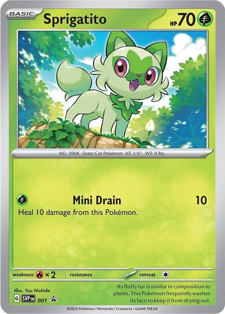 Image for Sprigatito - 001 (001) [SV: Scarlet & Violet Promo Cards]