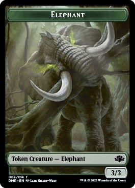Image for Elephant // Cat (003) Double-Sided Token (9 // 3) [Dominaria Remastered]