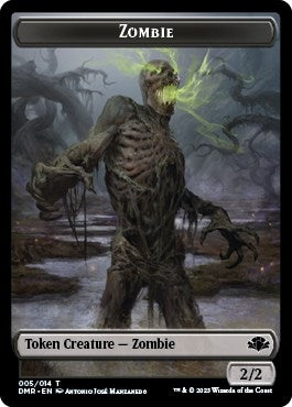Image for Zombie // Saproling Double-sided Token [Dominaria Remastered]