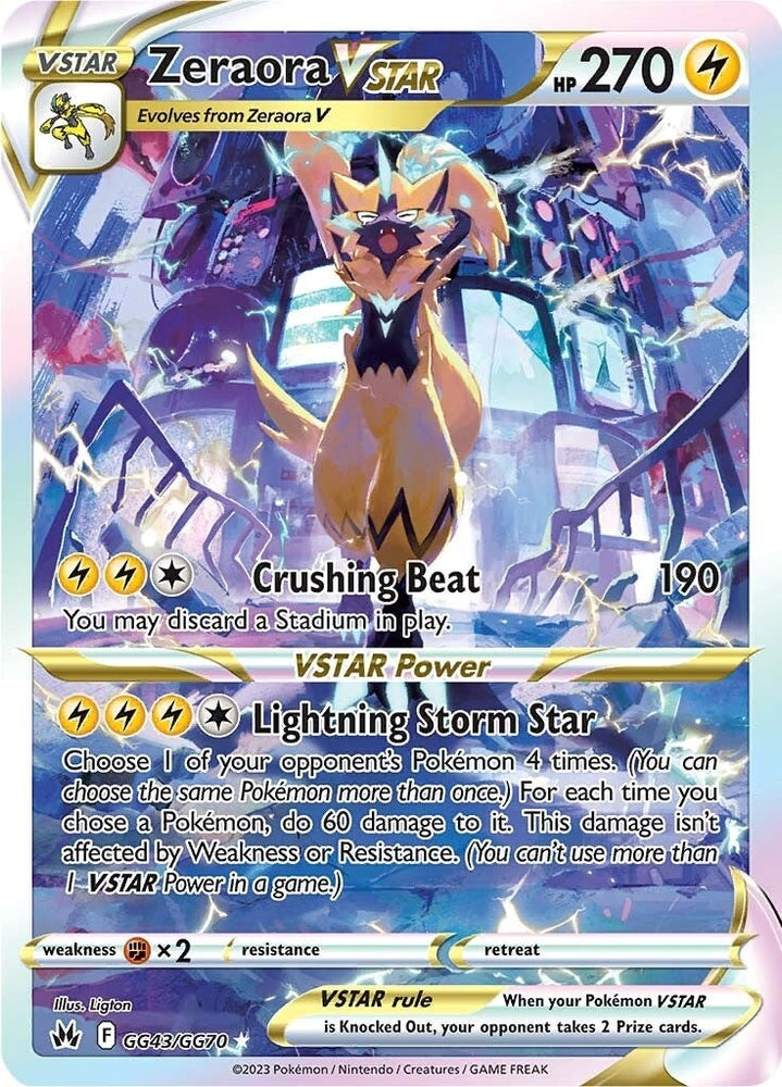 Image for Zeraora VSTAR (GG43/GG70) [Crown Zenith: Galarian Gallery]