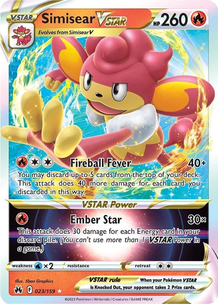 Image for Simisear VSTAR (023/159) - Pokemon