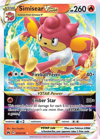 Image for Simisear VSTAR (023/159) - Pokemon