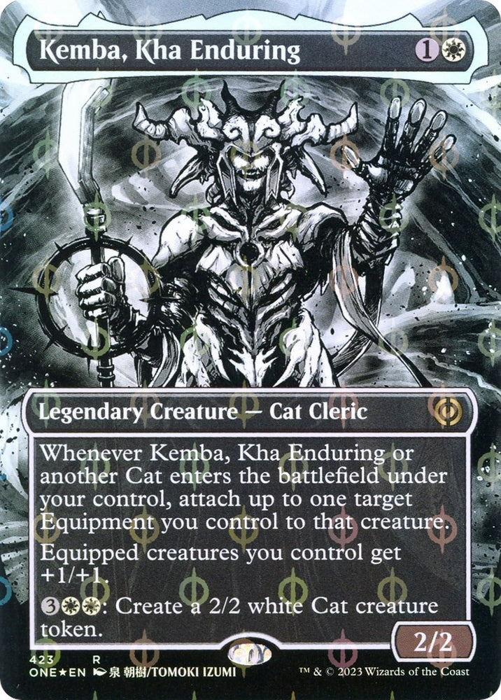 Image for Kemba, Kha Enduring (Borderless) (Step-and-Compleat Foil) (423) [Phyrexia: All Will Be One]