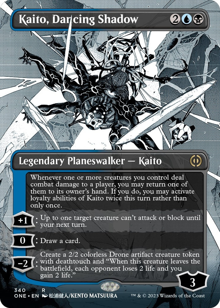 Image for Kaito, Dancing Shadow (Borderless) (340) [Phyrexia: All Will Be One]