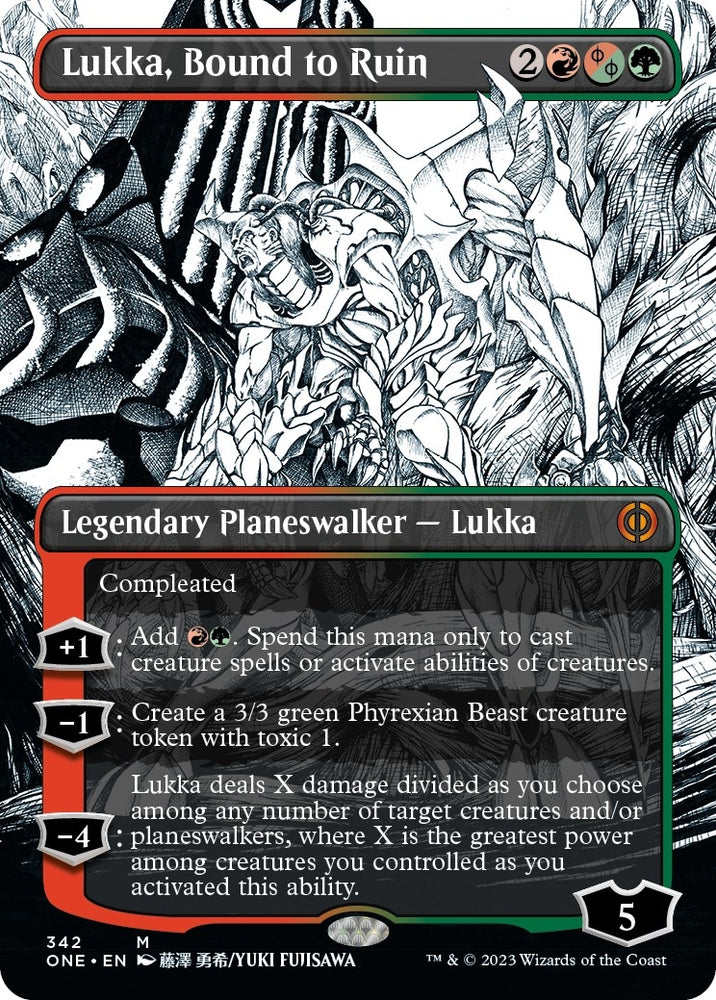 Image for Lukka, Bound to Ruin (Borderless) (342) [Phyrexia: All Will Be One]
