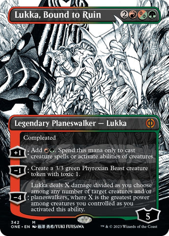 Image for Lukka, Bound to Ruin (Borderless) (342) [Phyrexia: All Will Be One]