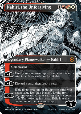 Image for Nahiri, the Unforgiving (Borderless) (343) [Phyrexia: All Will Be One]