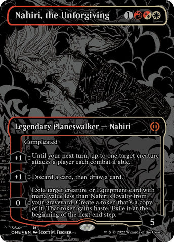 Image for Nahiri, the Unforgiving (Oil Slick Raised Foil) (364) [Phyrexia: All Will Be One]