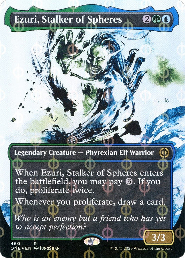 Image for Ezuri, Stalker of Spheres (Showcase) (Step-and-Compleat Foil) (460) [Phyrexia: All Will Be One]