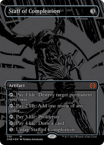 Image for Staff of Compleation (Oil Slick Raised Foil) (358) [Phyrexia: All Will Be One]