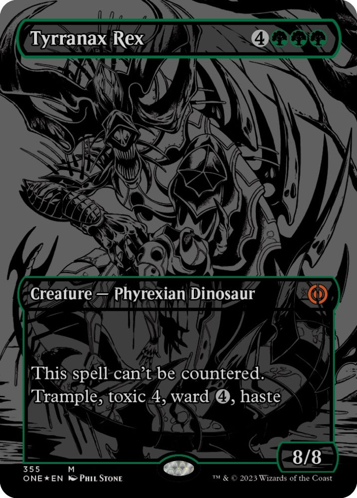 Image for Tyrranax Rex (Oil Slick Raised Foil) (355) [Phyrexia: All Will Be One]