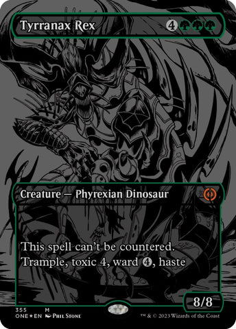 Image for Tyrranax Rex (Oil Slick Raised Foil) (355) [Phyrexia: All Will Be One]