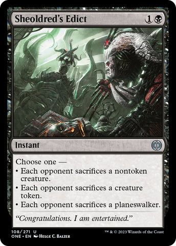 Image for Sheoldred's Edict (108) [Phyrexia: All Will Be One]