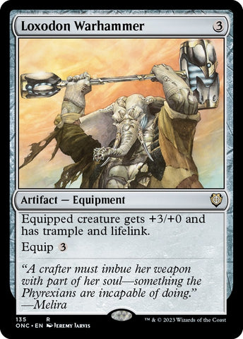 Image for Loxodon Warhammer (135) [Commander: Phyrexia: All Will Be One]