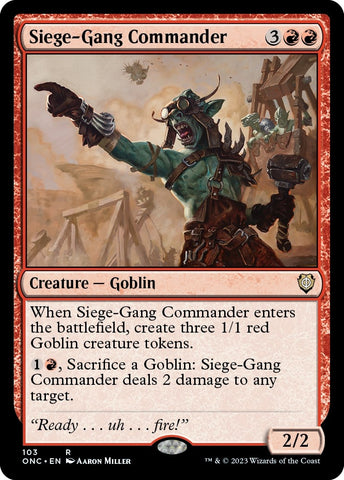 Image for Siege-Gang Commander (103) [Commander: Phyrexia: All Will Be One]