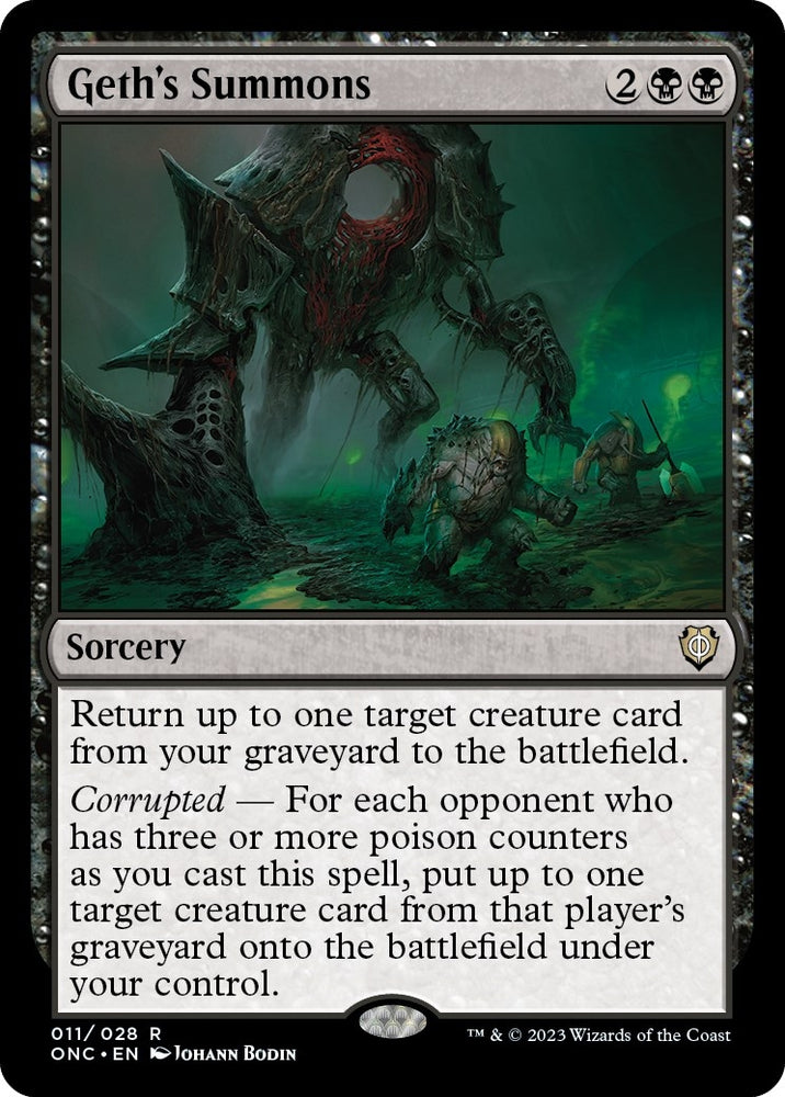 Image for Geth's Summons (11) [Commander: Phyrexia: All Will Be One]