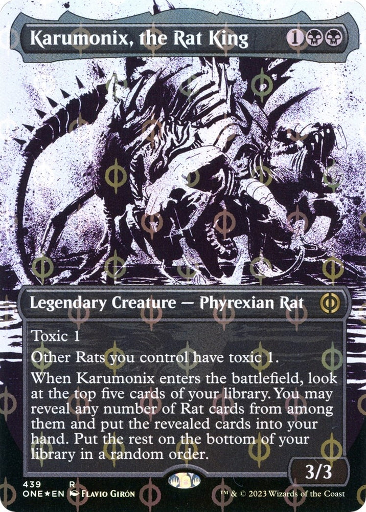 Image for Karumonix, the Rat King (Showcase) (Step-and-Compleat Foil) (439) [Phyrexia: All Will Be One]