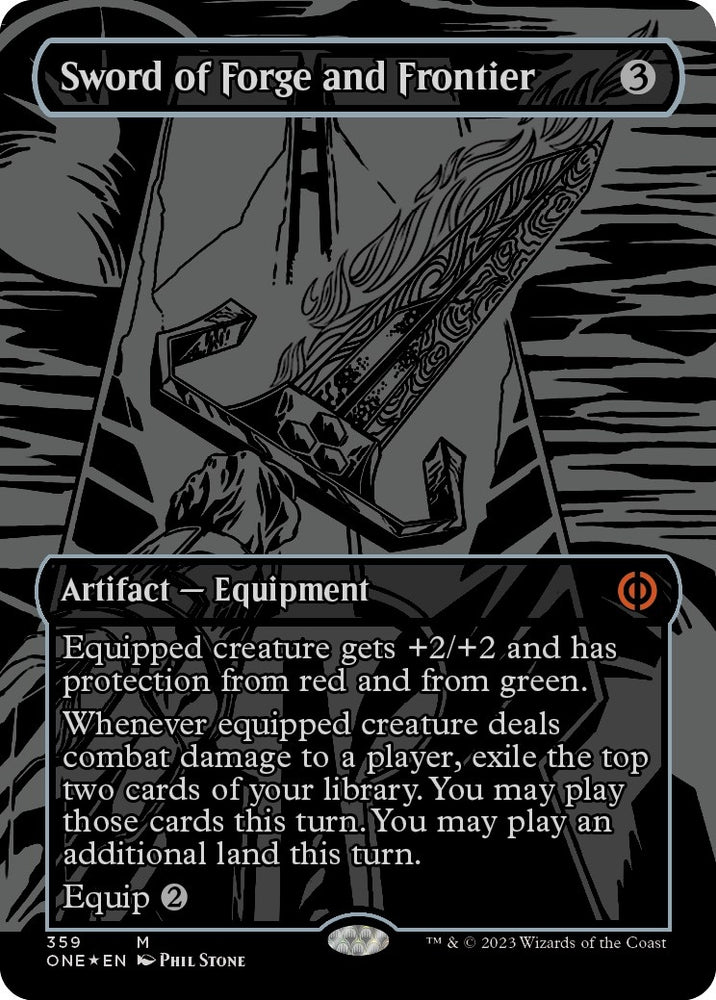 Image for Sword of Forge and Frontier (Oil Slick Raised Foil) (359) [Phyrexia: All Will Be One]