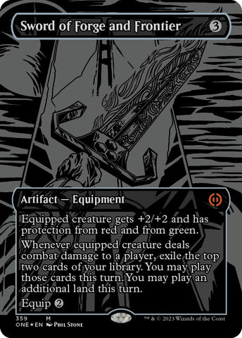 Image for Sword of Forge and Frontier (Oil Slick Raised Foil) (359) [Phyrexia: All Will Be One]