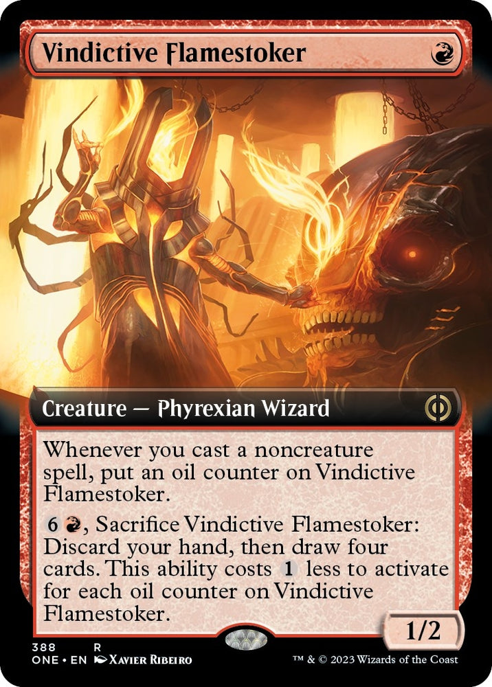 Image for Vindictive Flamestoker (Extended Art) (388) [Phyrexia: All Will Be One]