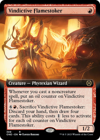 Image for Vindictive Flamestoker (Extended Art) (388) [Phyrexia: All Will Be One]